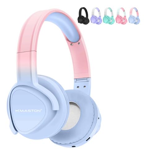 Fone de Ouvido Bluetooth Over-Ear, Microfone Embutido, 20h Autonomia, Design Ajustável, Controles Touch, Resistente à Umidade (Azul Celeste)