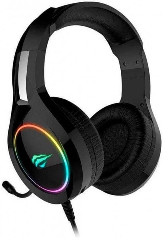 Havit HV-H2232d - Fone de Ouvido, Gamer, Iluminação RGB, com Microfone, Falante de 50mm, Conector 3.5mm