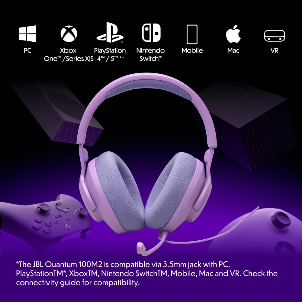 JBL, Fone de Ouvido Com Fio, JBL, Quantum 100M2, Headset Gamer, Over Ear, Microfone Removível - Verde