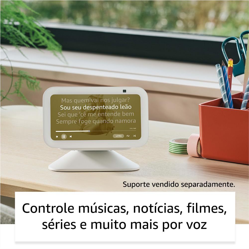 Echo Show 5 (Geração mais recente) | Smart display com Alexa, graves 2x mais potentes e som mais nítido | Cor Preta