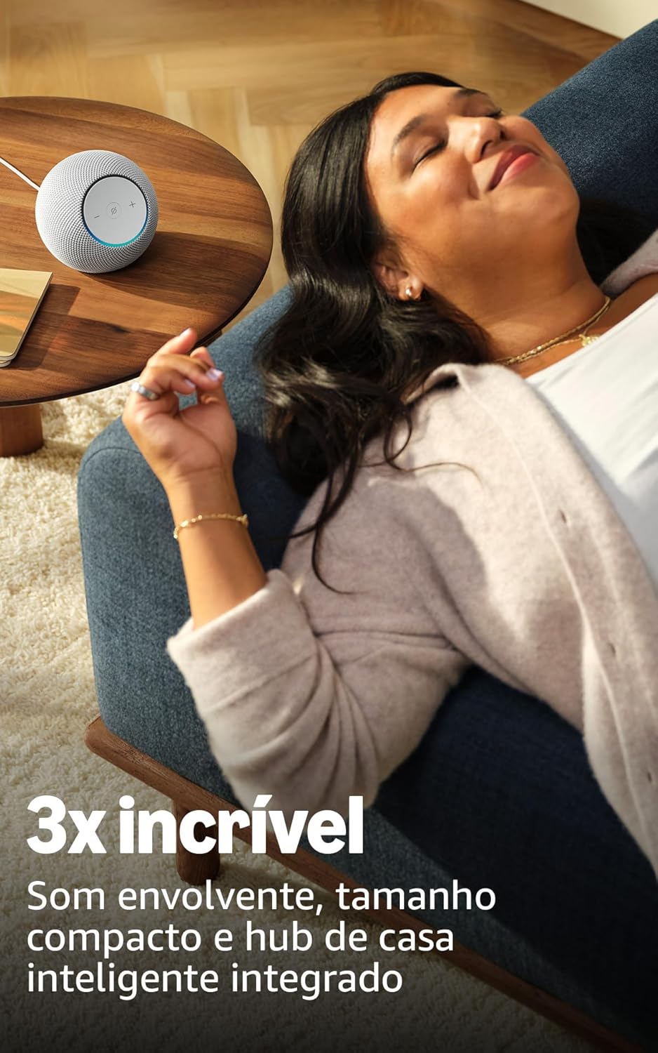 Apresentamos o Amazon Echo Dot Max (Geração mais recente), smart speaker com Alexa, som envolvente e hub de casa inteligente integrado, ideal para sua sala de estar, Cor Grafite